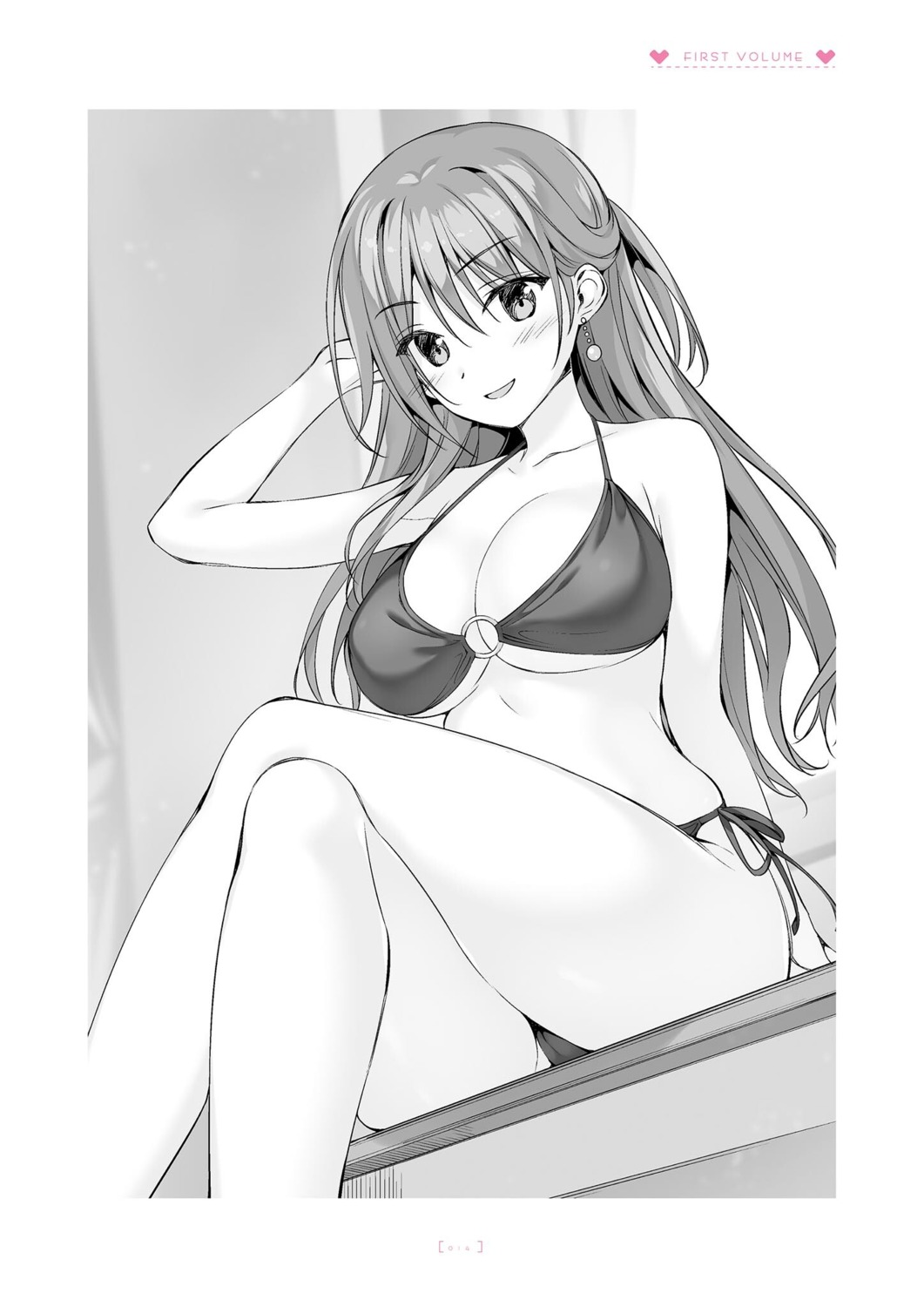 bikini boku_no_kanojo_sensei cameltoe fujiki_maka monochrome oryou swimsuits