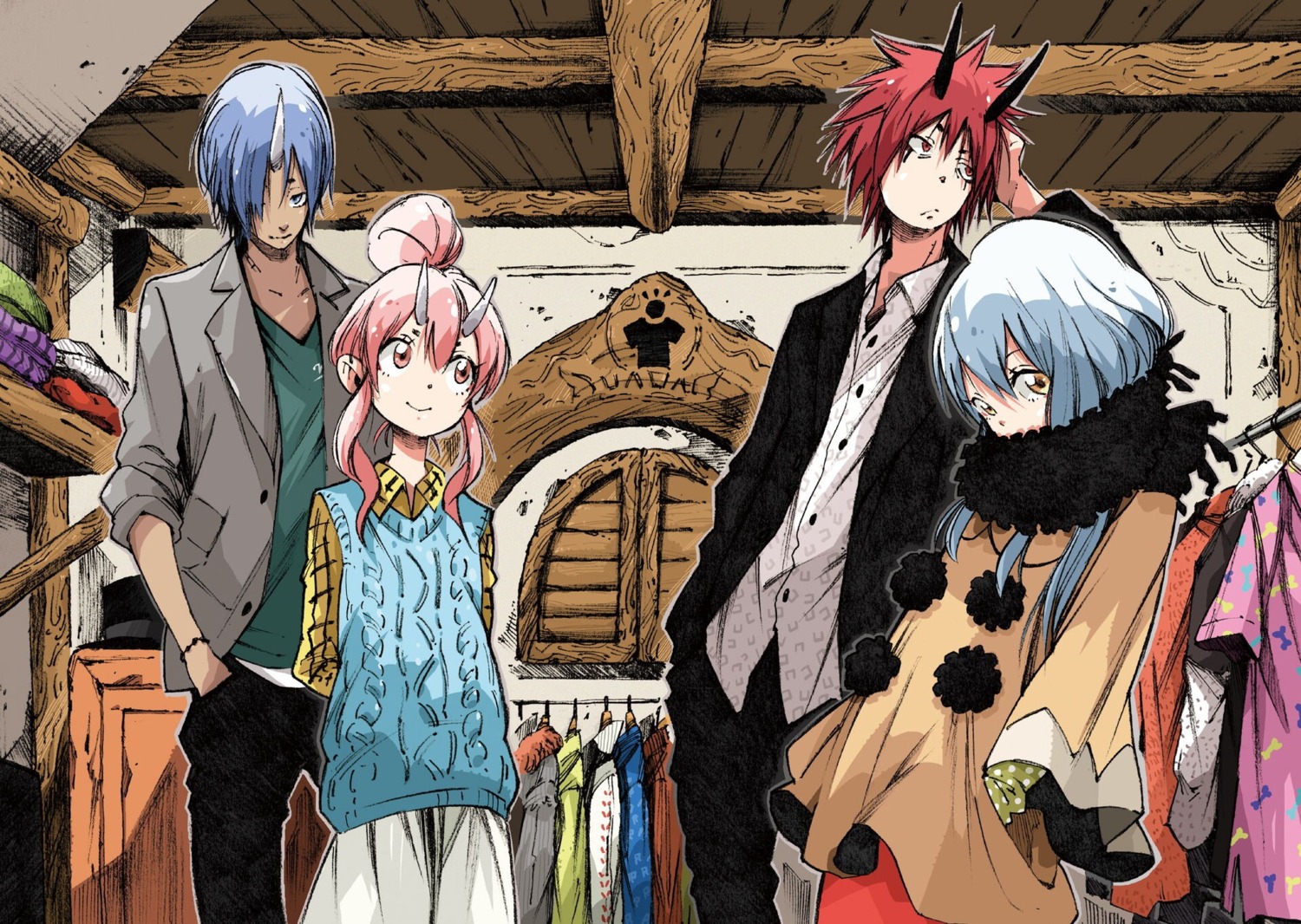 Tensei Shitara Slime Datta Ken Benimaru Rimuru Shuna Souei Horns