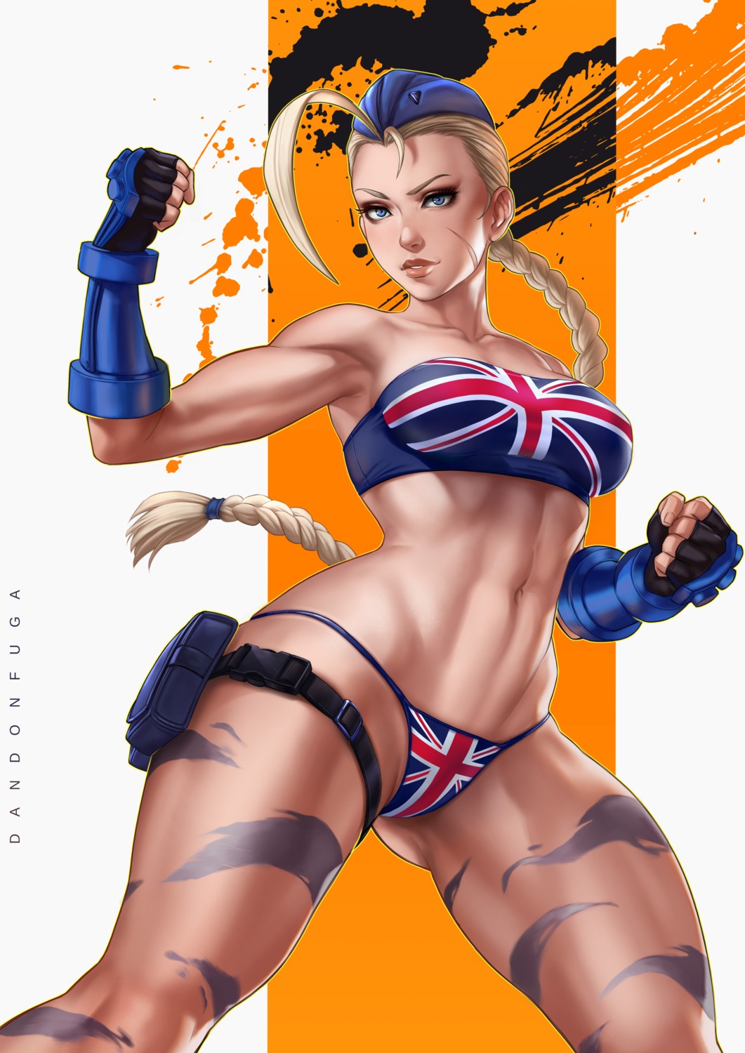 bikini cammy_white dandon_fuga garter street_fighter swimsuits tattoo