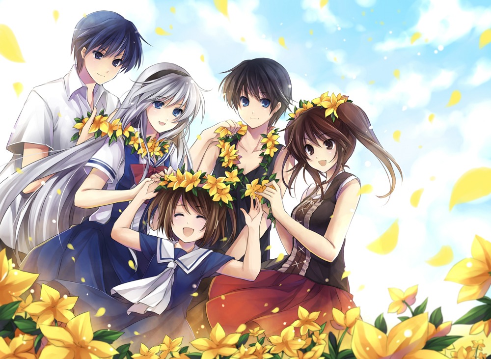 clannad hagiwara_rin kanako mishima_tomo okazaki_tomoya sakagami_takafumi sakagami_tomoyo seifuku tomoyo_after_~it's_a_wonderful_life~