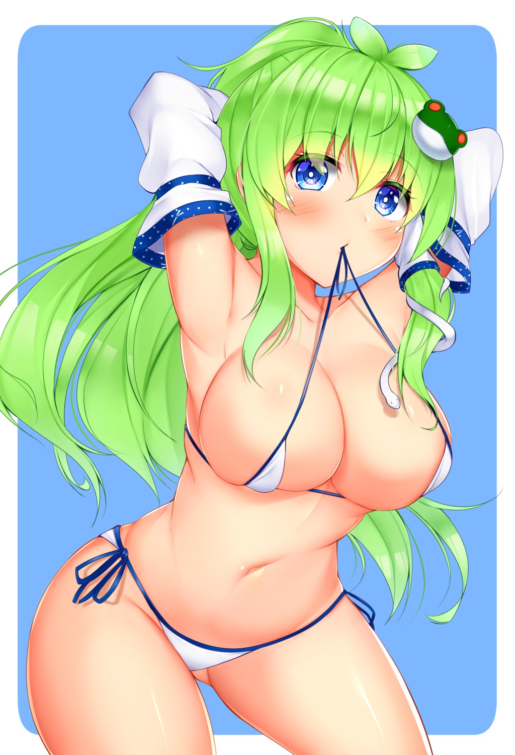 bikini kochiya_sanae swimsuits tokoya_(ex-hetare) touhou