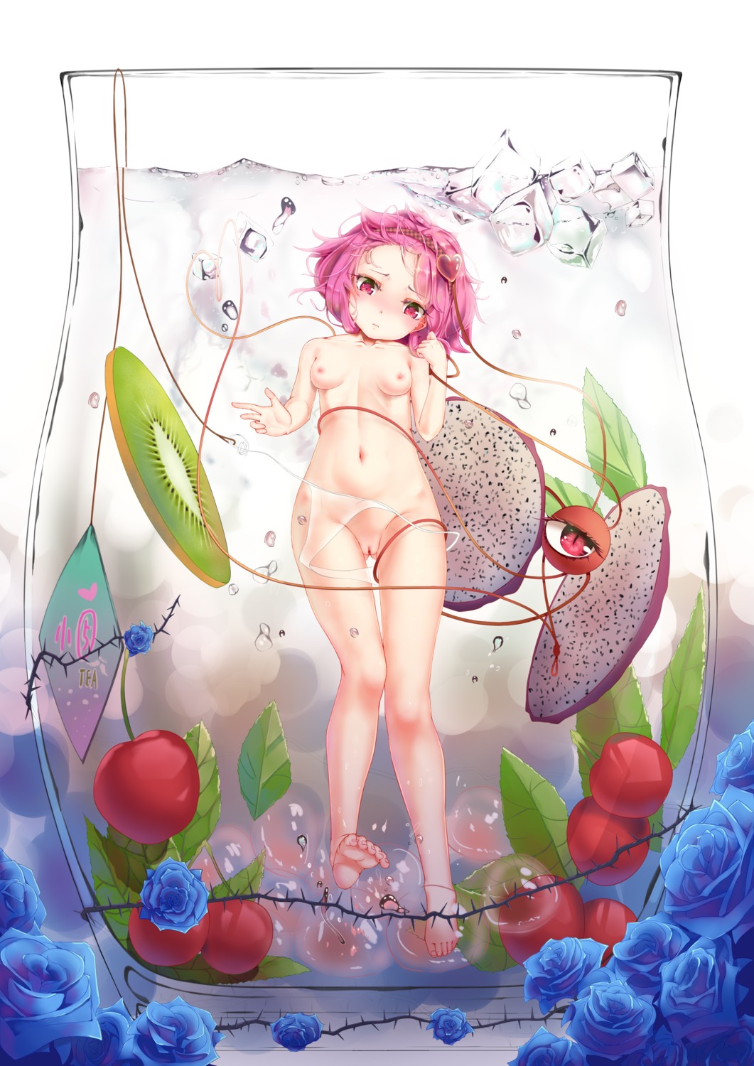 komeiji_satori loli nipples pantsu panty_pull pipapu pussy see_through string_panties topless touhou uncensored wardrobe_malfunction