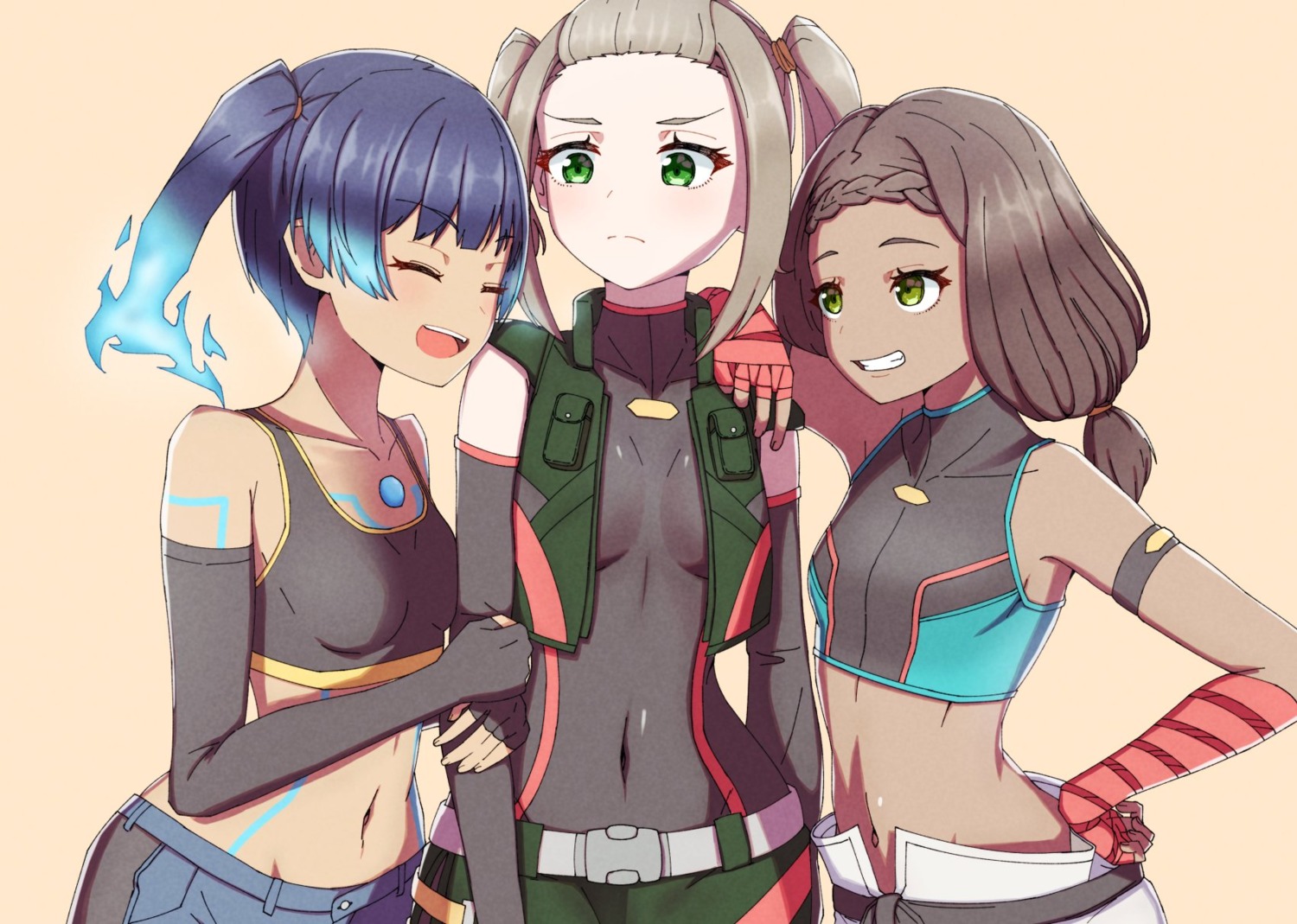 bodysuit ghondor kamidan sena_(xenoblade_3) shania_(xenoblade_3) tattoo xenoblade xenoblade_chronicles_3