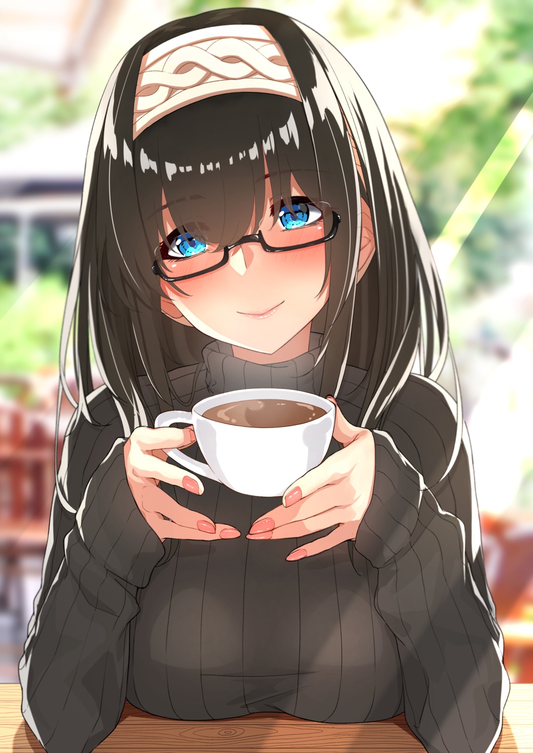 go-1 megane sagisawa_fumika sweater the_idolm@ster the_idolm@ster_cinderella_girls