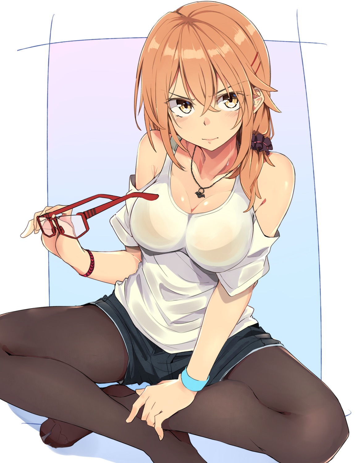 cleavage kazenoko megane pantyhose