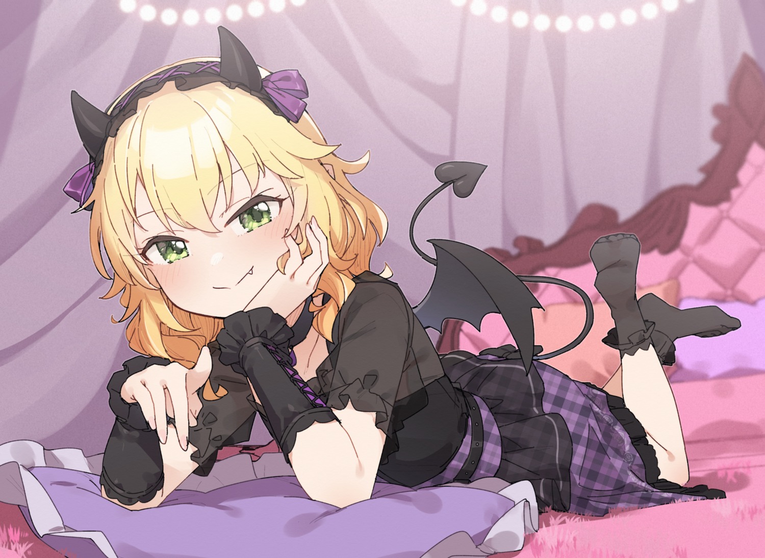 devil horns kusaka_shi sakurai_momoka_(idolm@ster) see_through tail the_idolm@ster the_idolm@ster_cinderella_girls the_idolm@ster_cinderella_girls_u149 uniform wings