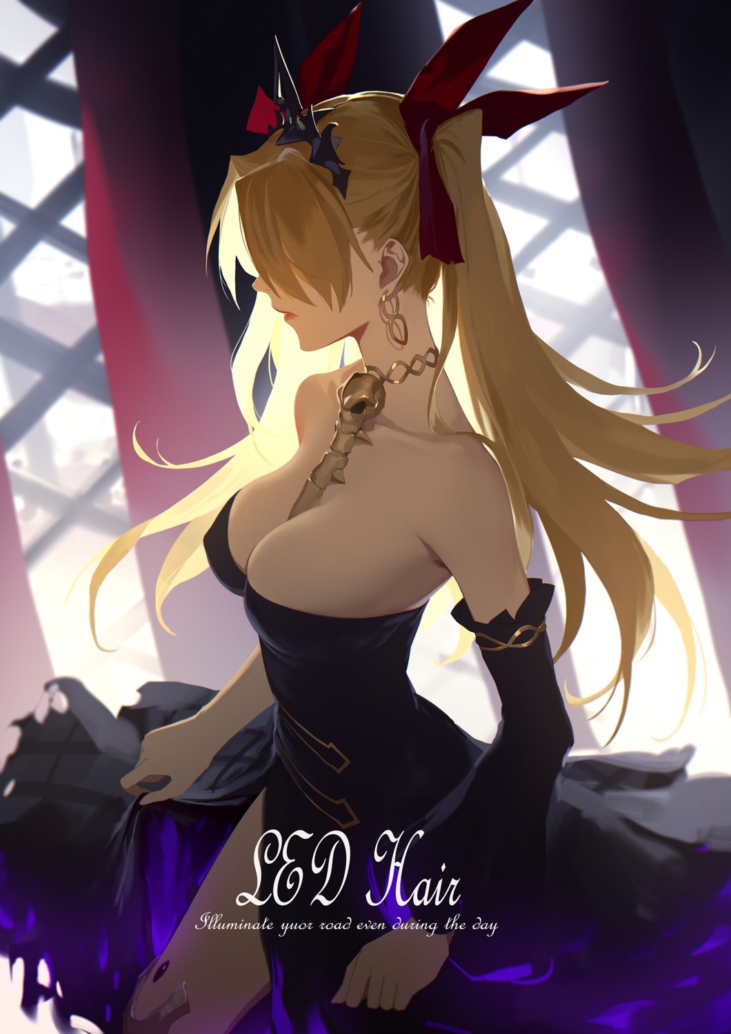 dress ereshkigal_(fate/grand_order) fate/grand_order skirt_lift thank_star