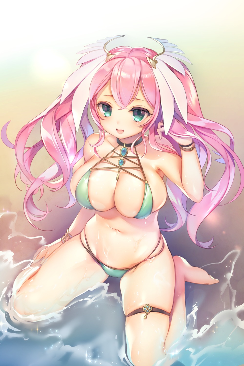 bikini garter mg_kurino swimsuits wet