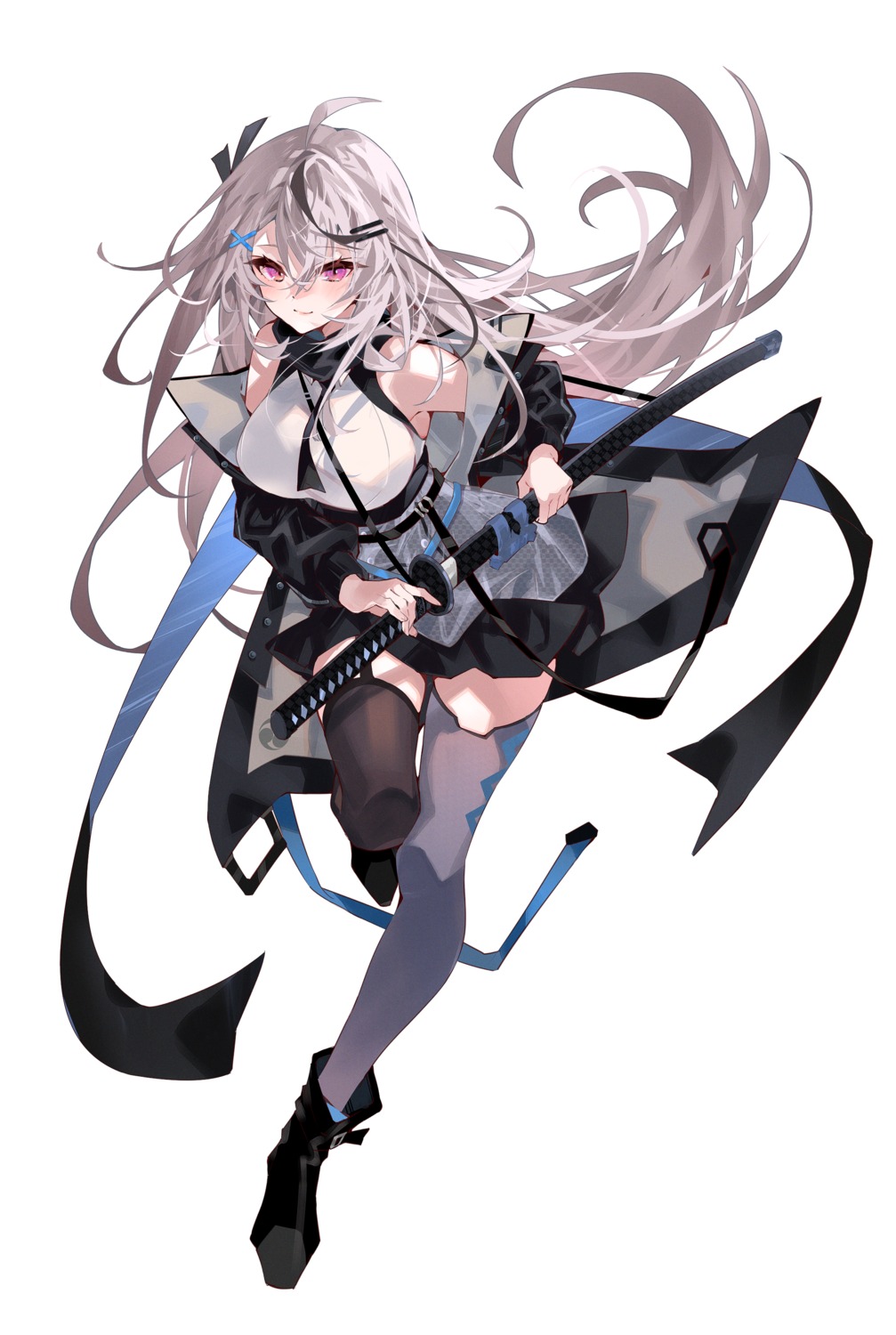 arutera shusui_rei stockings sword thighhighs