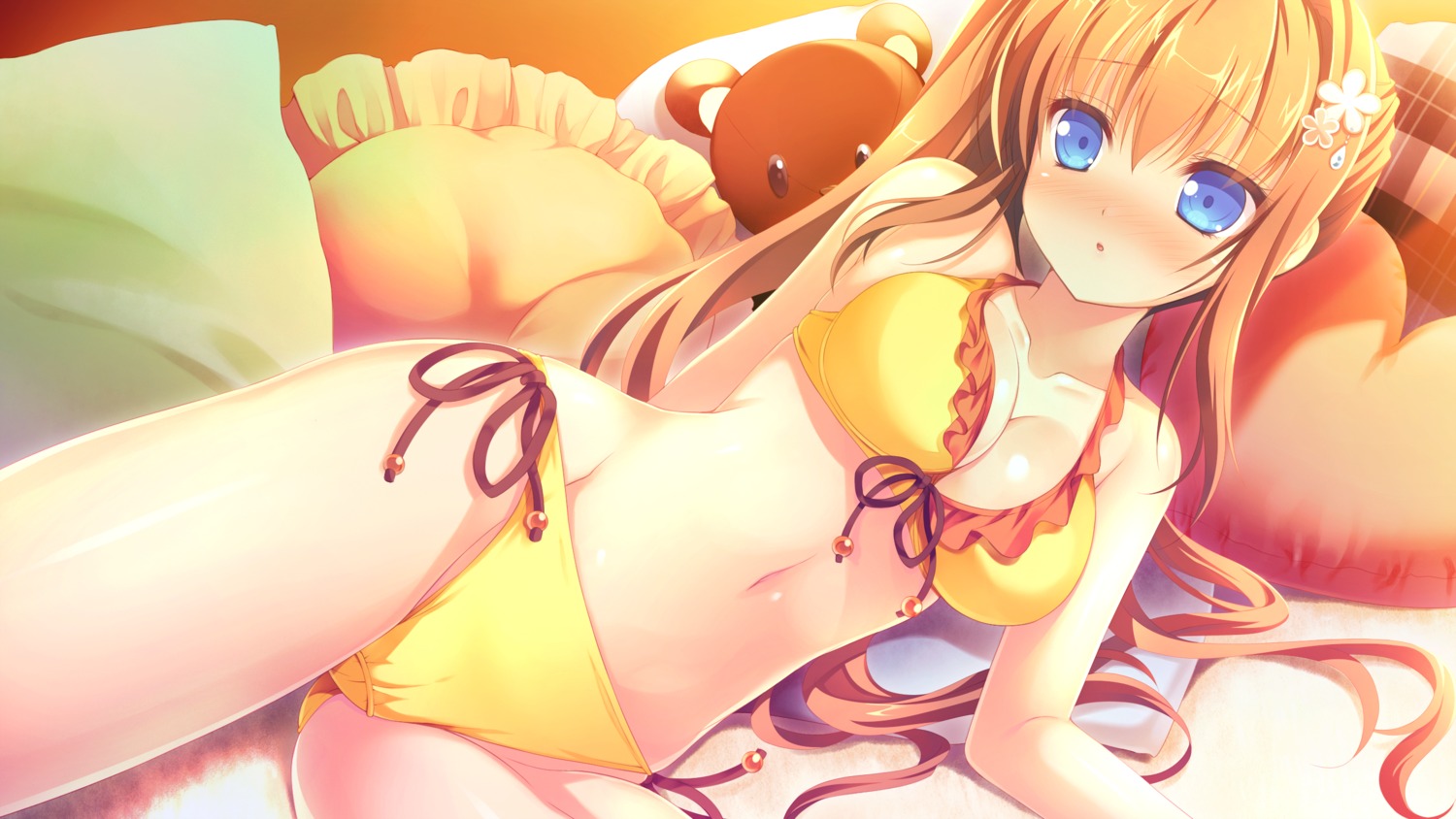 alcot bikini cleavage game_cg loverec narumi_yuu swimsuits yoshinaga_chiho