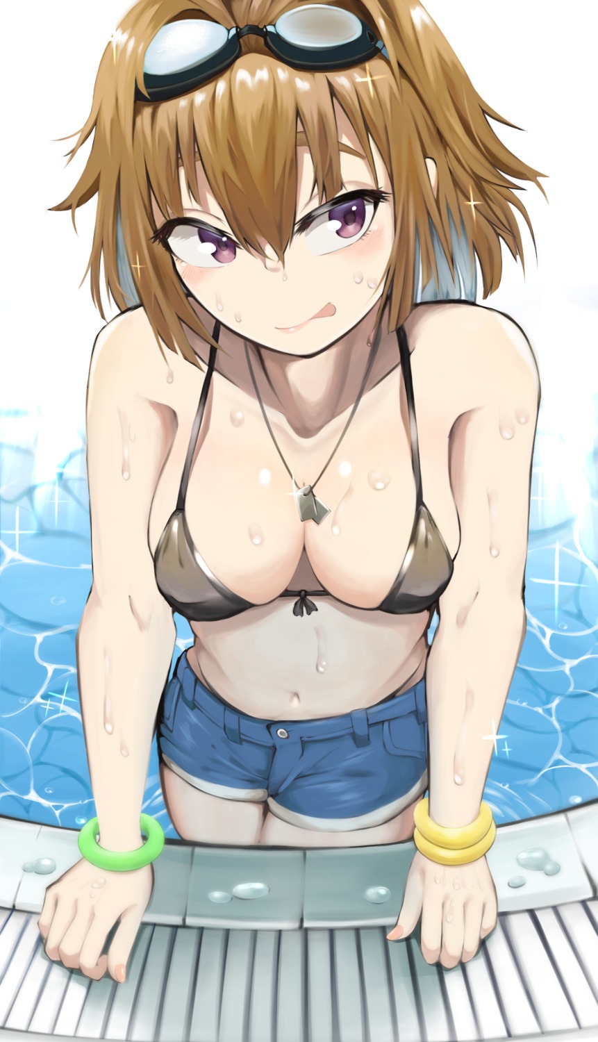 bikini girls_frontline grizzly_mkv_(girls_frontline) kuzumotsu megane swimsuits wet