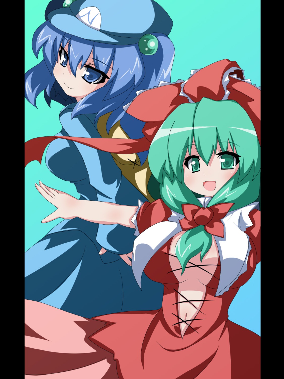 kagiyama_hina kakeru kawashiro_nitori touhou