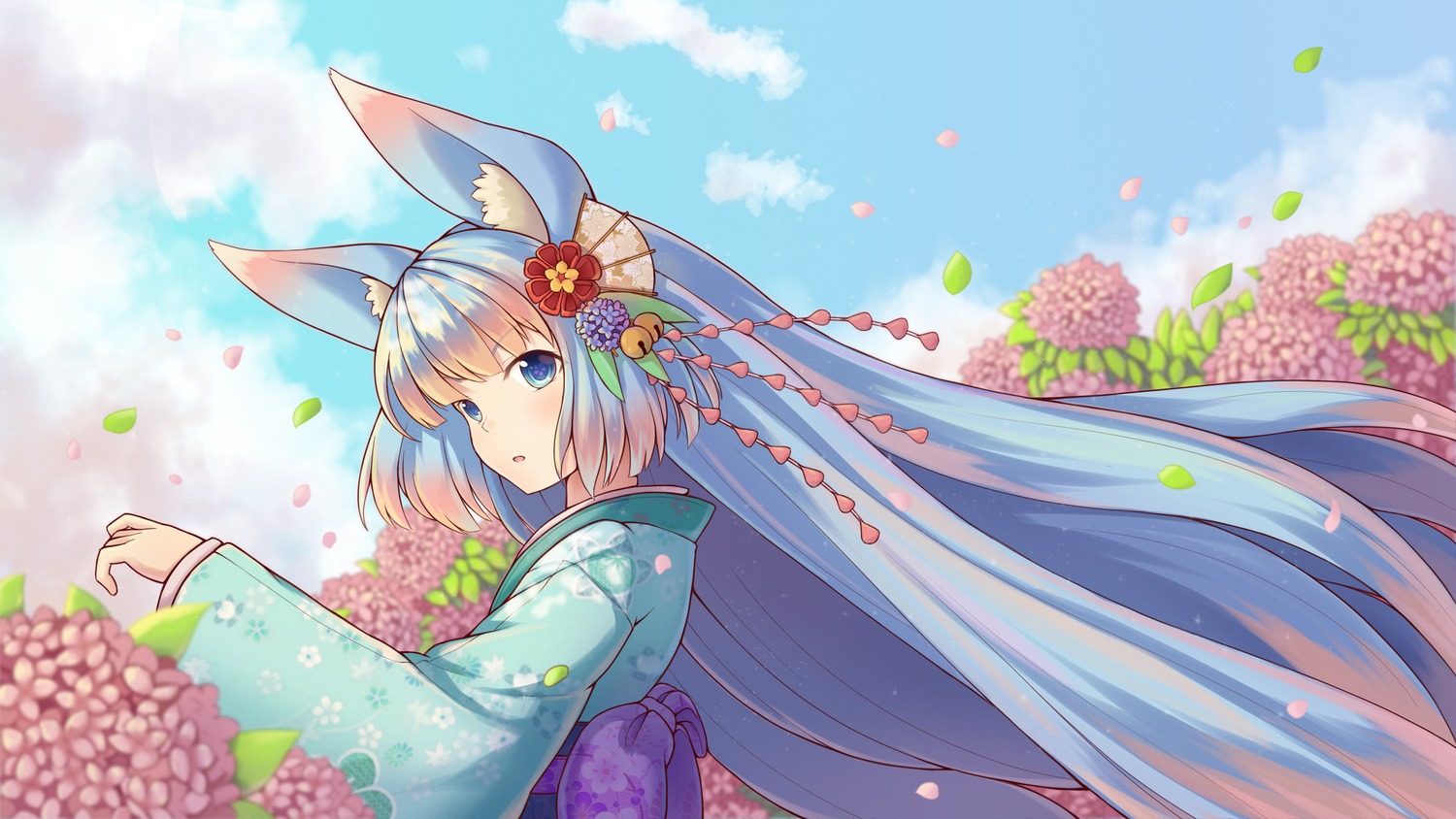 animal_ears cumianjun kimono kitsune