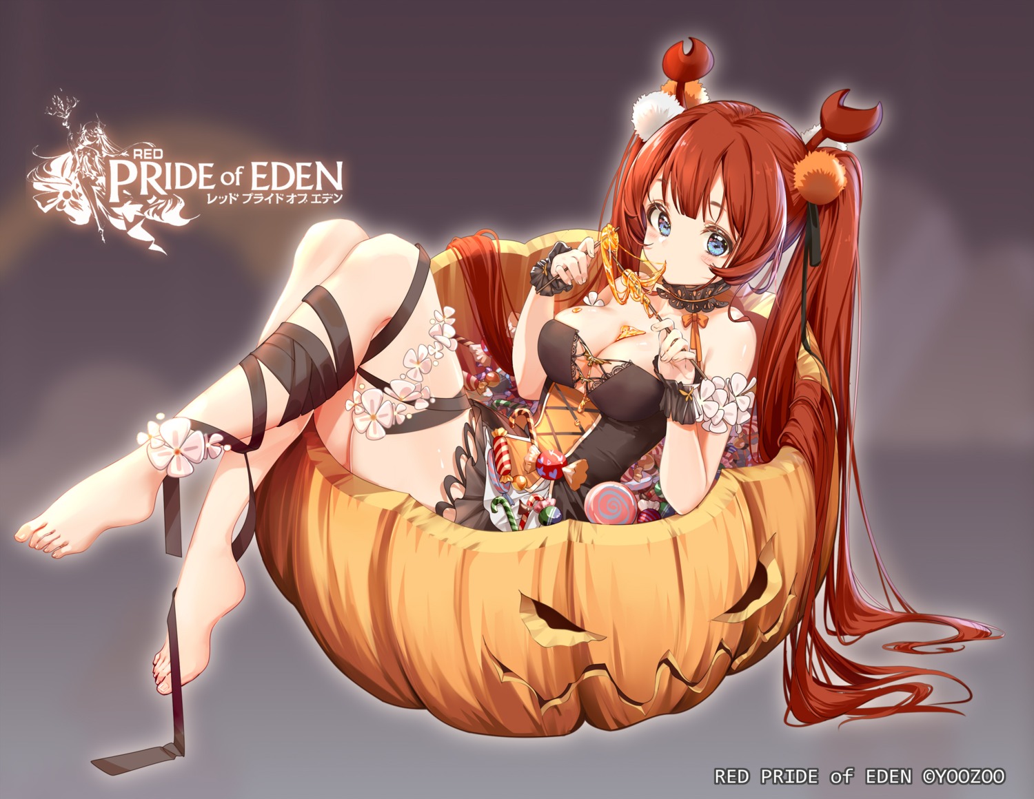 clouble cream halloween no_bra red:_pride_of_eden skirt_lift