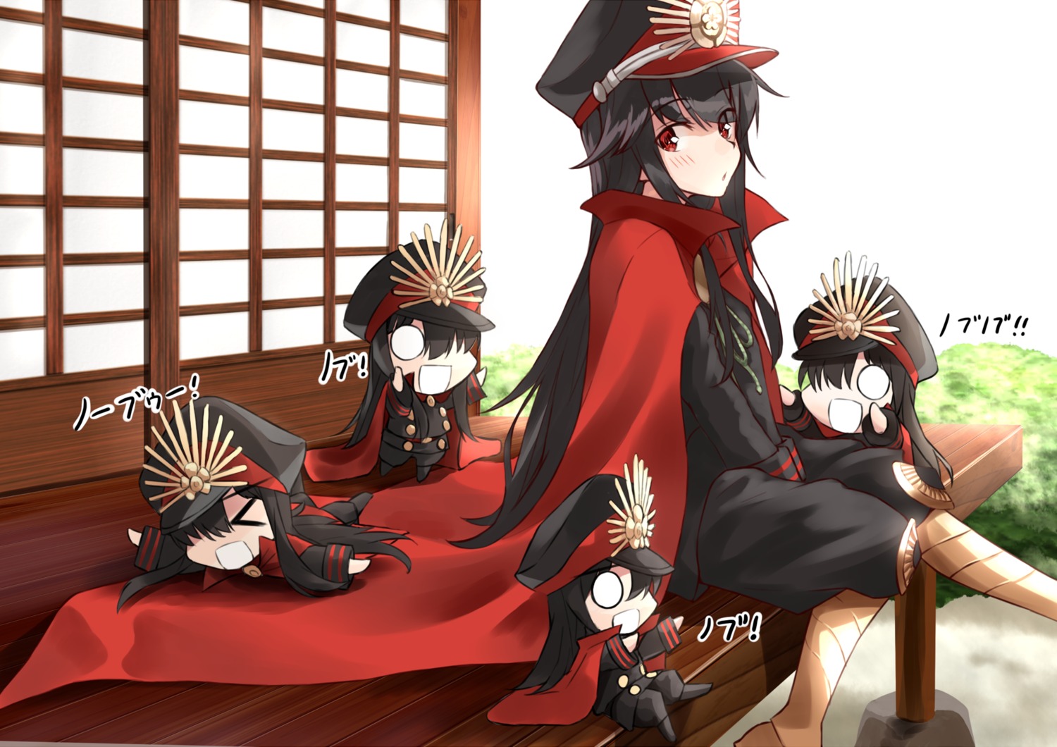chibi fate/grand_order oda_nobunaga_(fate) shunichi uniform