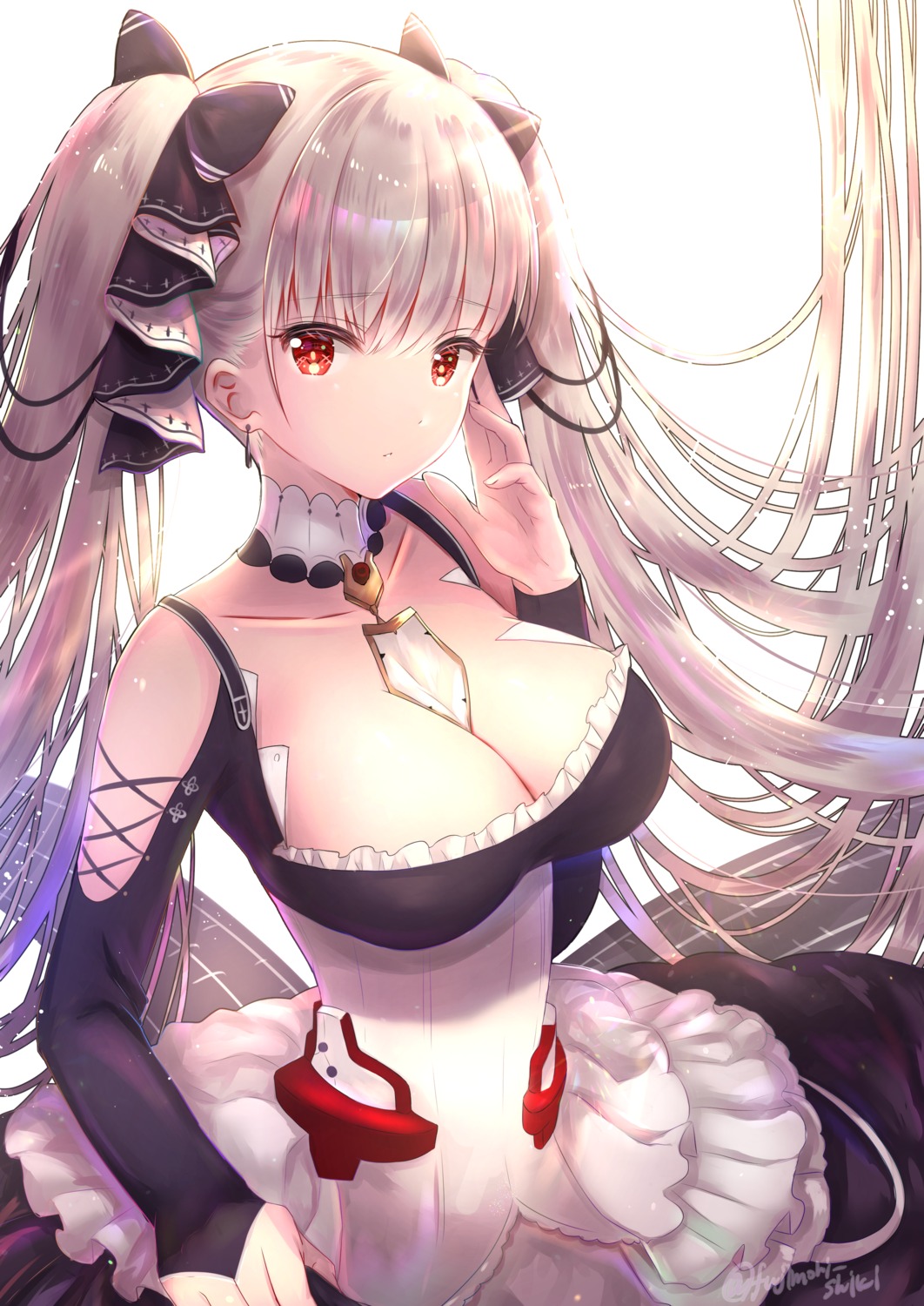 azur_lane cleavage formidable_(azur_lane) fujimori_shiki gothic_lolita lolita_fashion no_bra