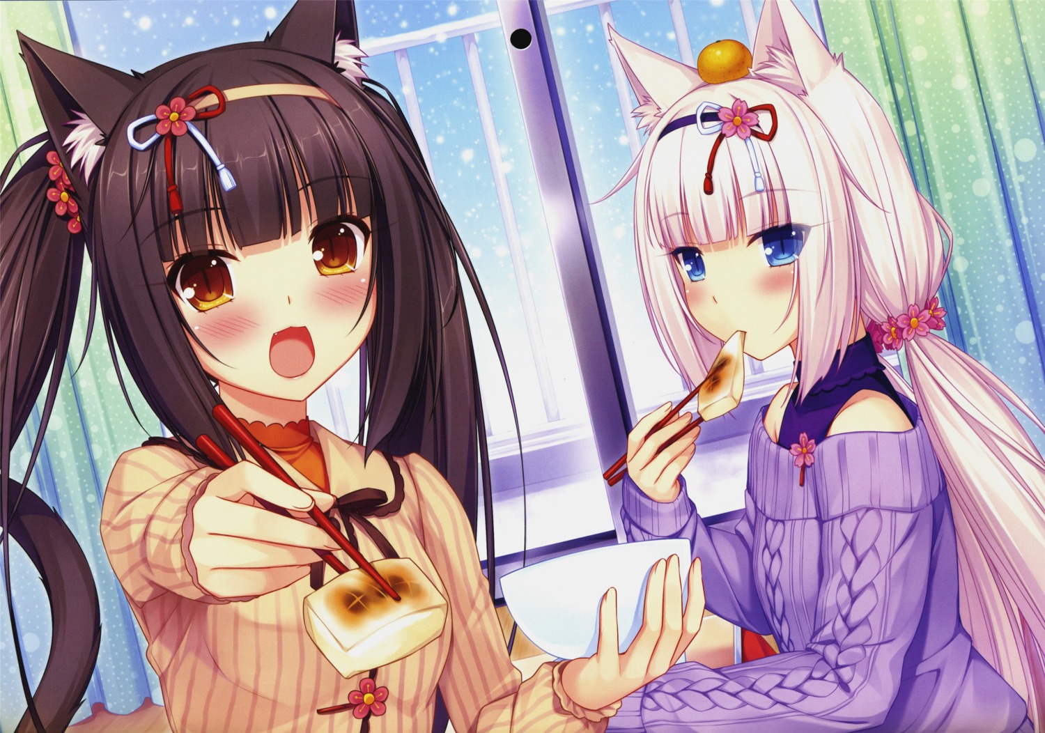 animal_ears chocola nekomimi nekopara sayori tail vanilla