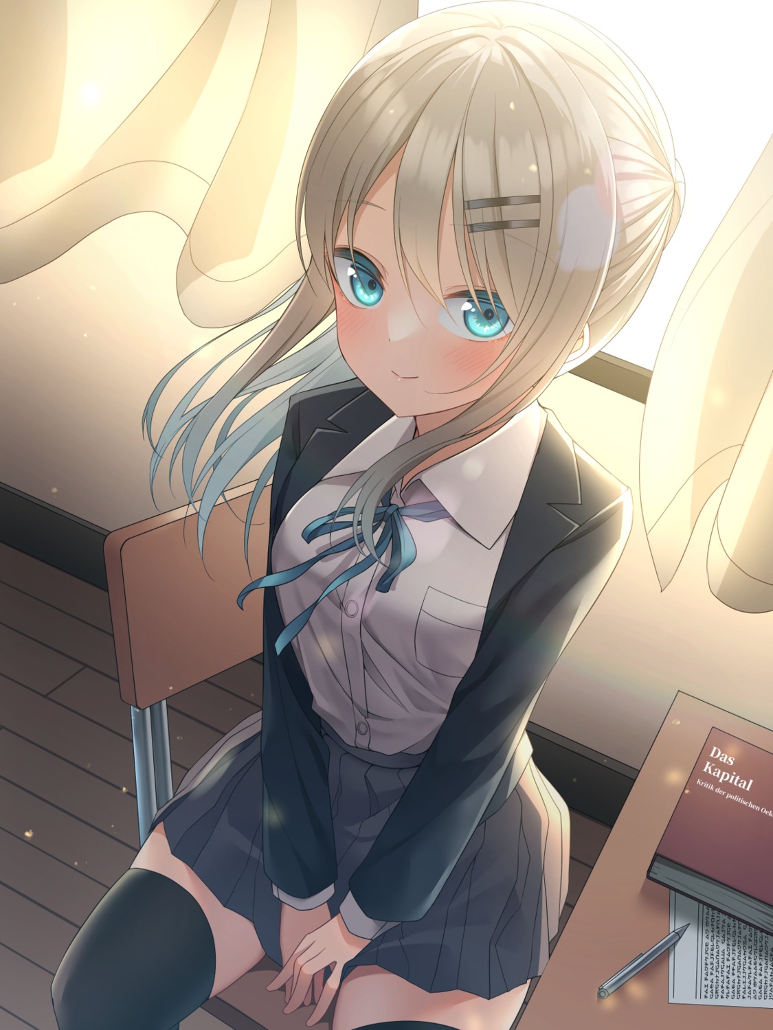 menbou_(menbow3v) seifuku skirt_lift thighhighs