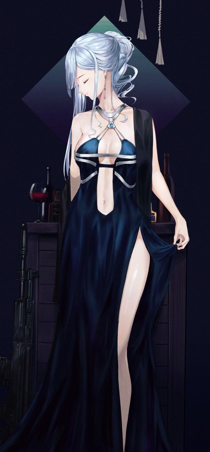 ak-12_(girls_frontline) dress girls_frontline no_bra ritta_(abmnoworld)