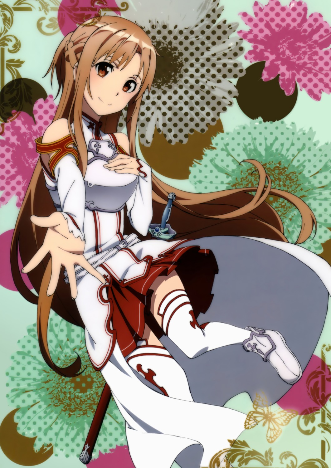 asuna_(sword_art_online) sword sword_art_online thighhighs