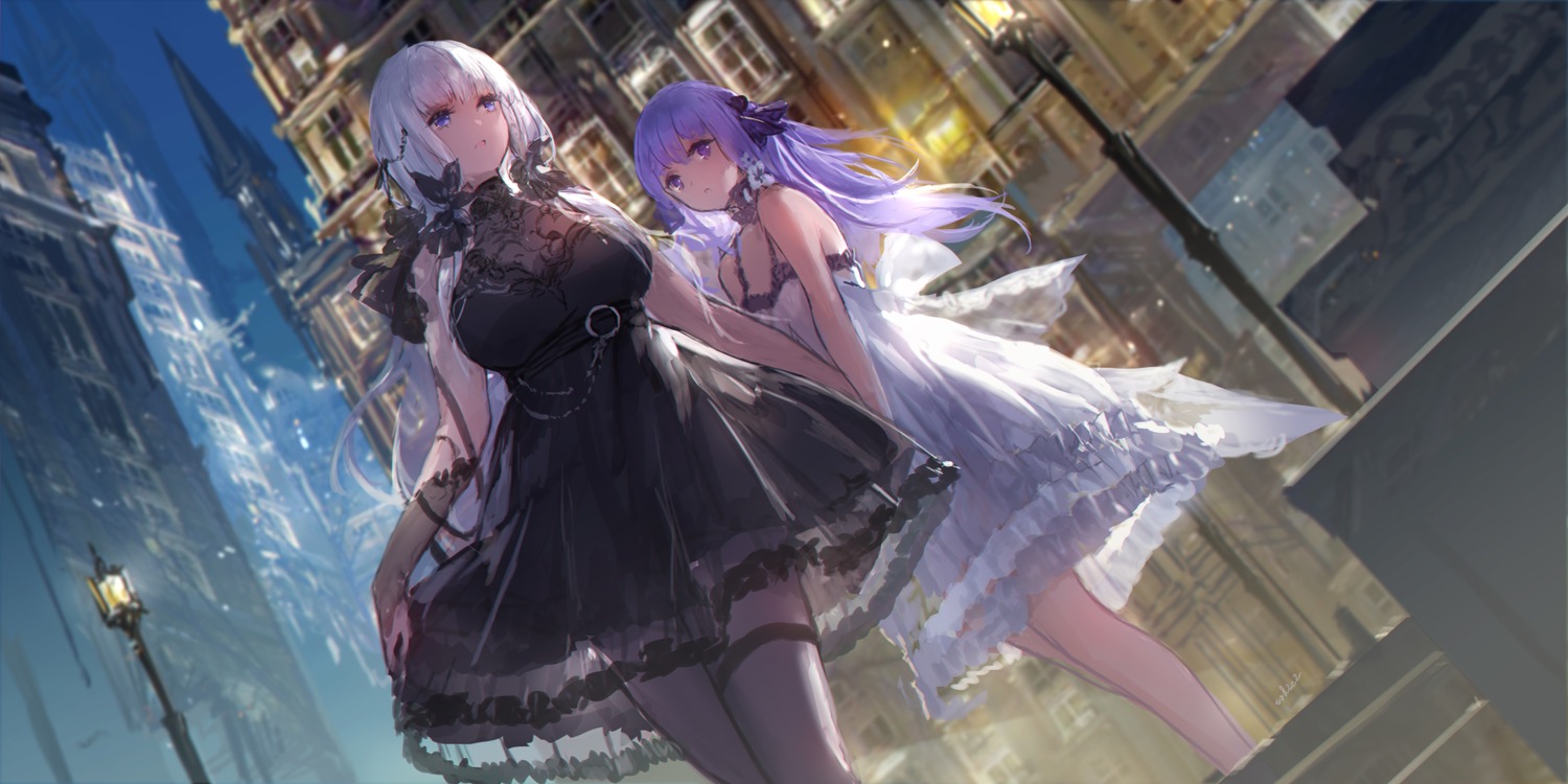 azur_lane dress garter illustrious_(azur_lane) see_through summer_dress swd3e2 unicorn_(azur_lane)