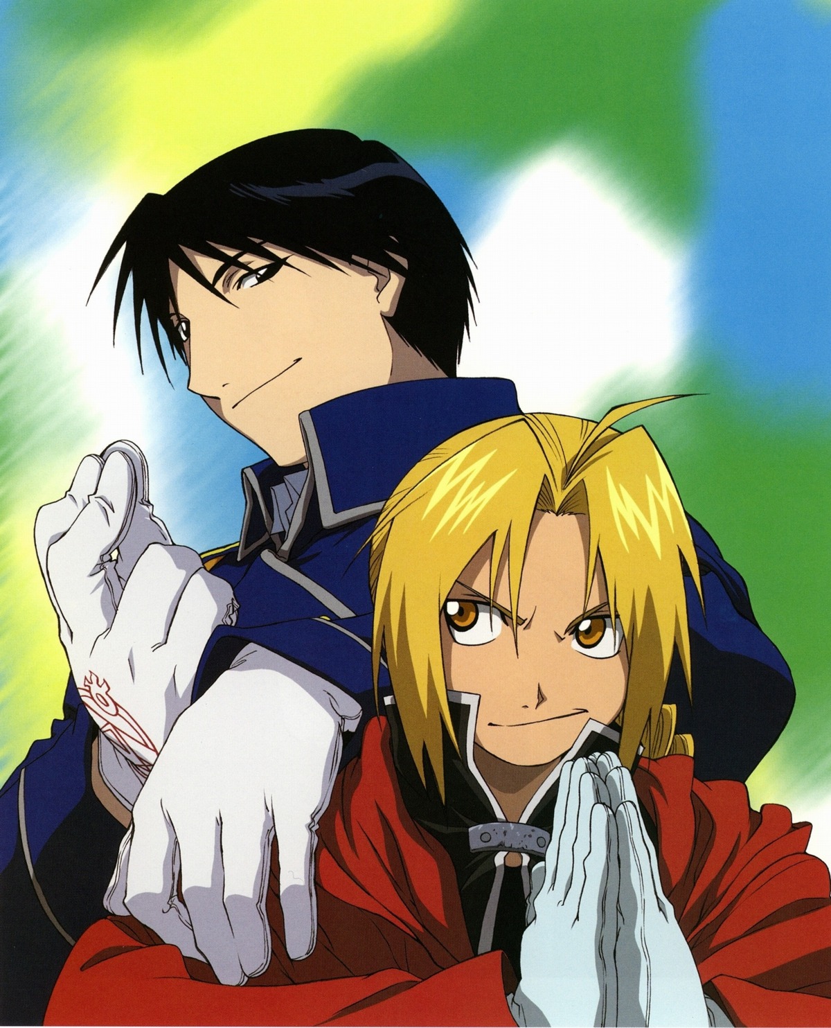 edward_elric fullmetal_alchemist male roy_mustang