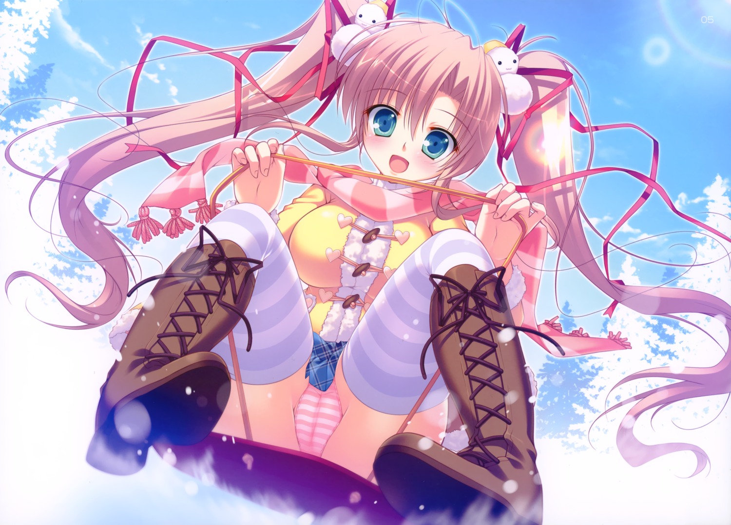 cameltoe mikeou pantsu pink_chuchu shimapan thighhighs