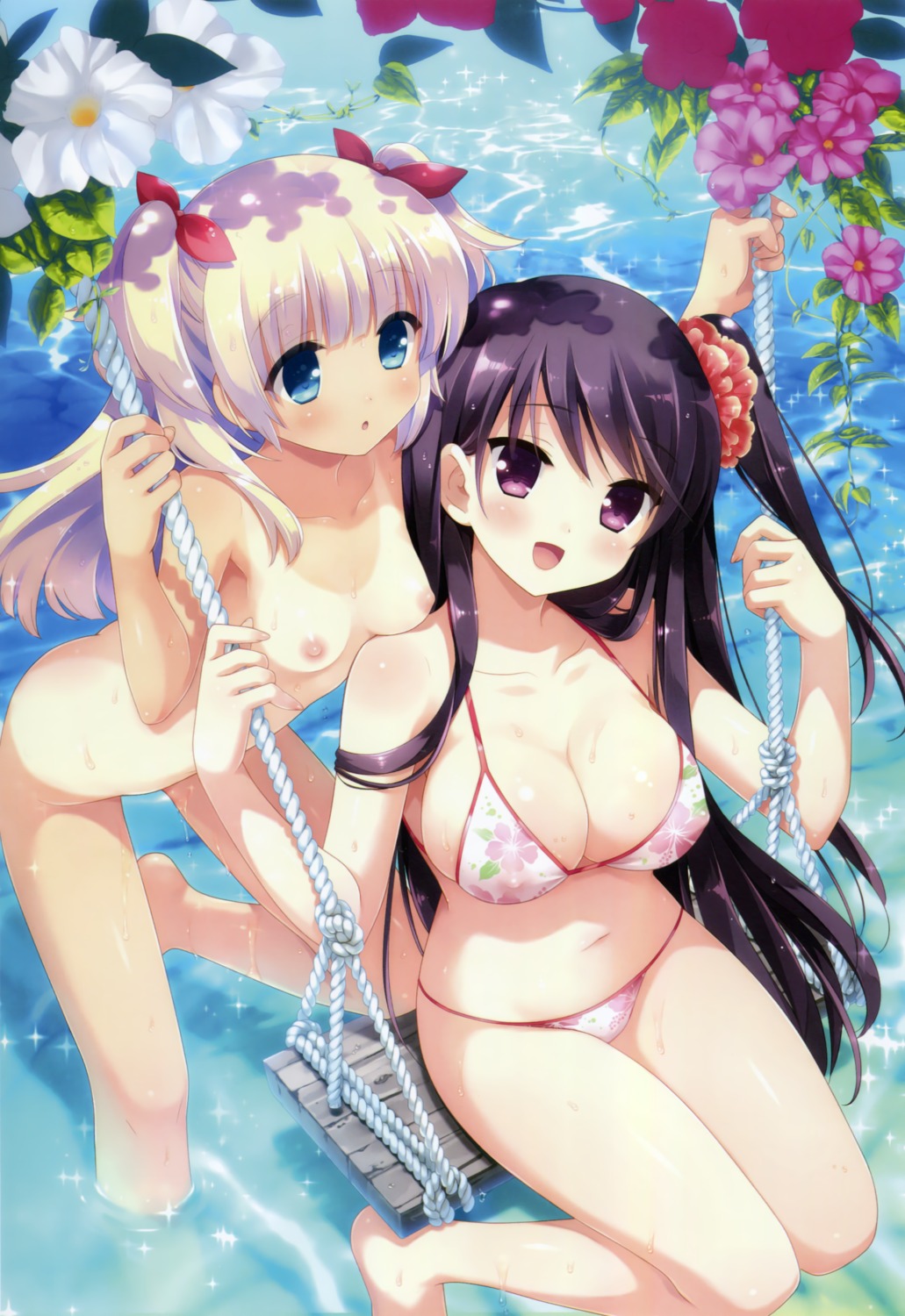 bikini breasts cleavage erect_nipples kanekiyo_miwa naked nipples swimsuits tan_lines