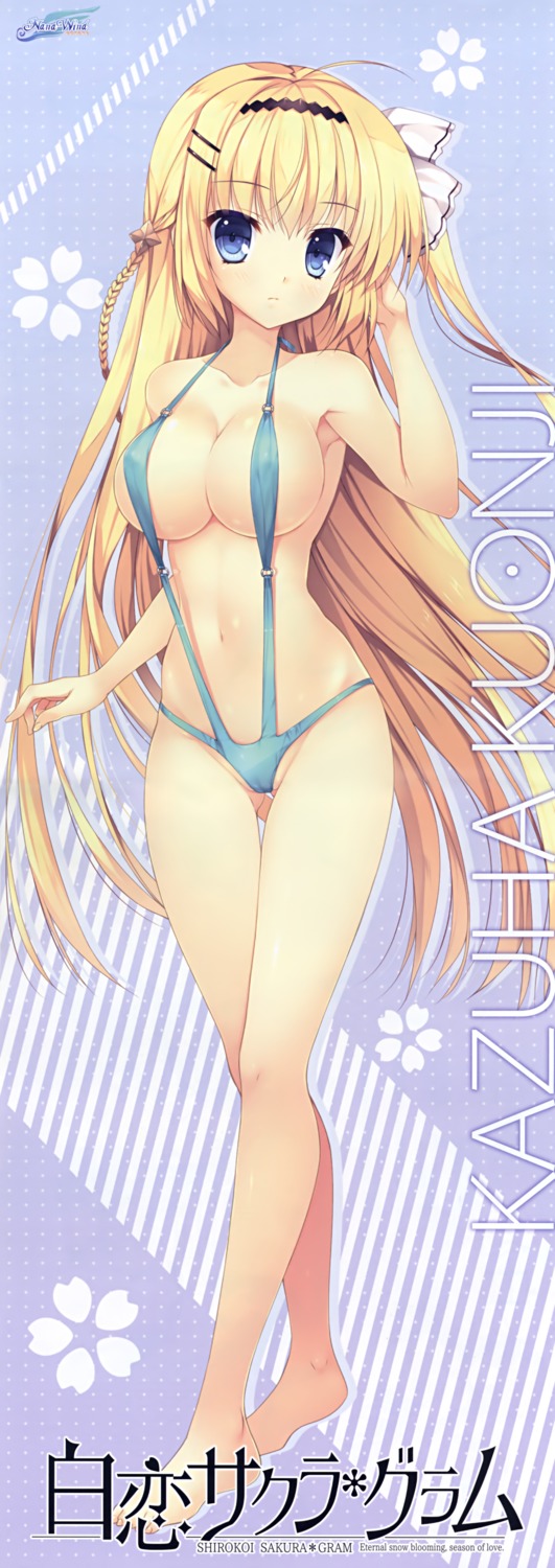 cameltoe erect_nipples kuonji_kazuha mitha nanawind shirokoi_sakura_*_gram sling_bikini swimsuits