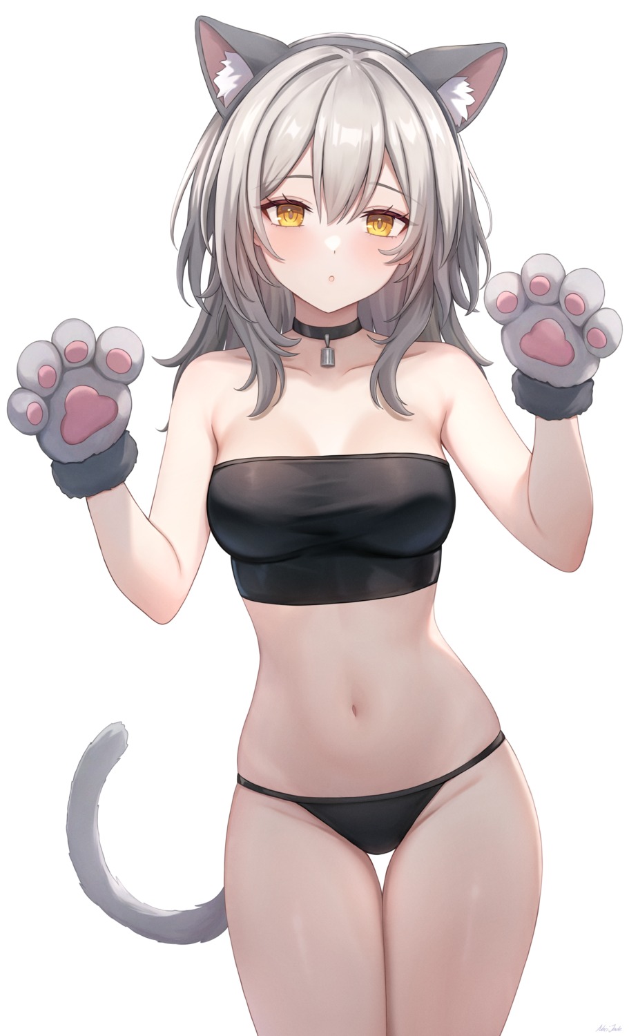 animal_ears bra honkai:_star_rail narijade nekomimi pantsu stelle tail