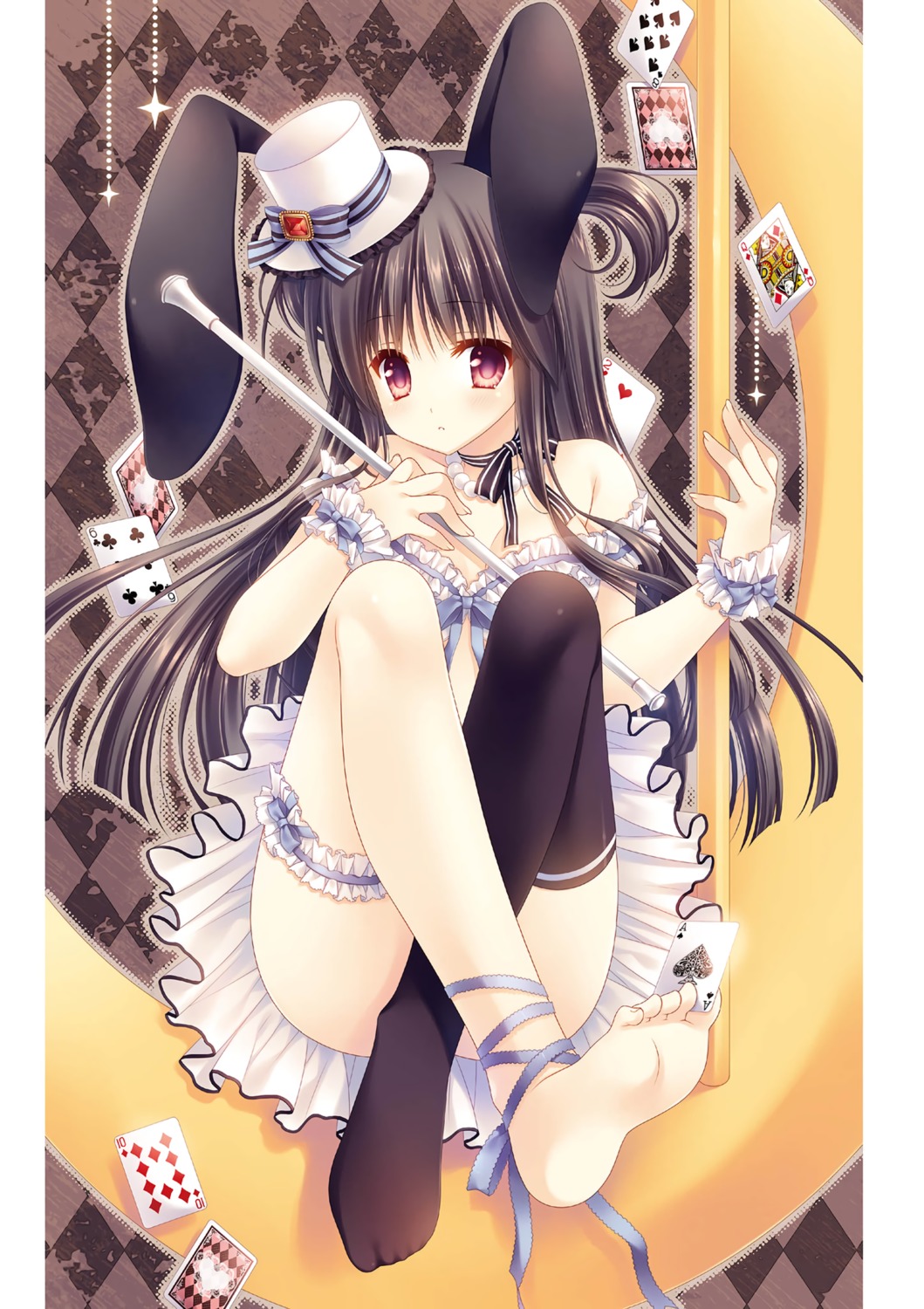 animal_ears bra bunny_ears cleavage digital_version feet garter possible_duplicate tatekawa_mako thighhighs wnb