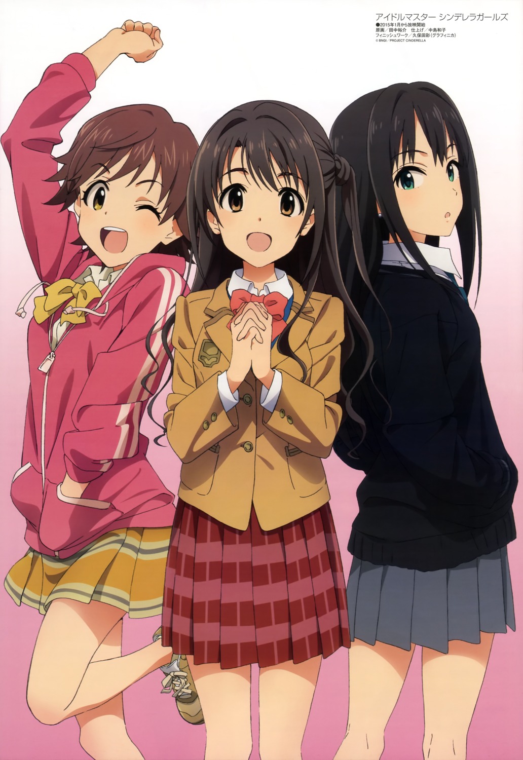 honda_mio seifuku shibuya_rin shimamura_uzuki tanaka_yuusuke the_idolm@ster the_idolm@ster_cinderella_girls