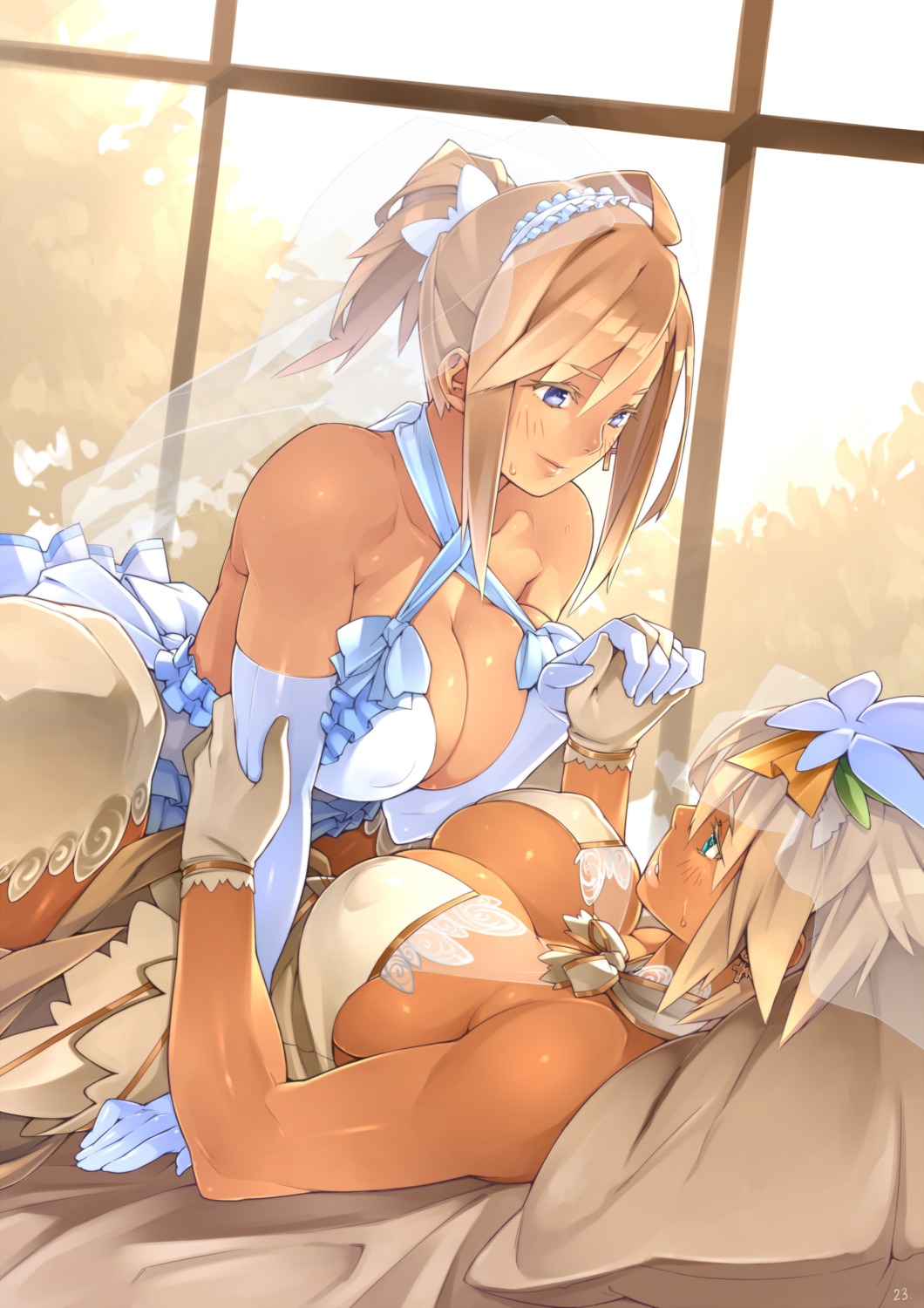 cleavage dress erect_nipples real_xxiii wedding_dress yuri