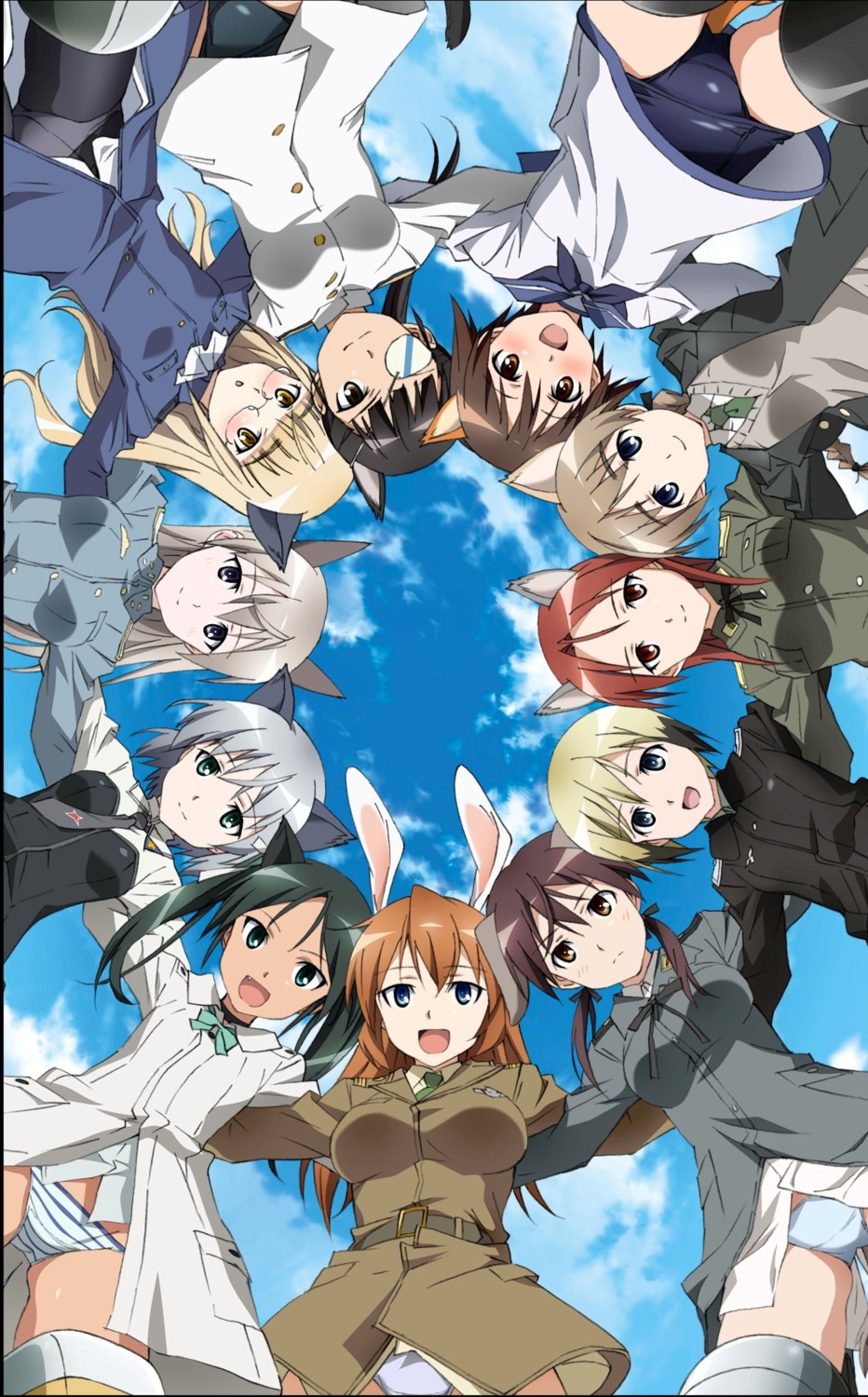 animal_ears bunny_ears charlotte_e_yeager eila_ilmatar_juutilainen erica_hartmann eyepatch francesca_lucchini gertrud_barkhorn inumimi loli lynette_bishop megane minna_dietlinde_wilcke miyafuji_yoshika nekomimi pantsu pantyhose perrine-h_clostermann sakamoto_mio sanya_v_litvyak school_swimsuit seifuku shimapan strike_witches swimsuits tail toshi5765 uniform