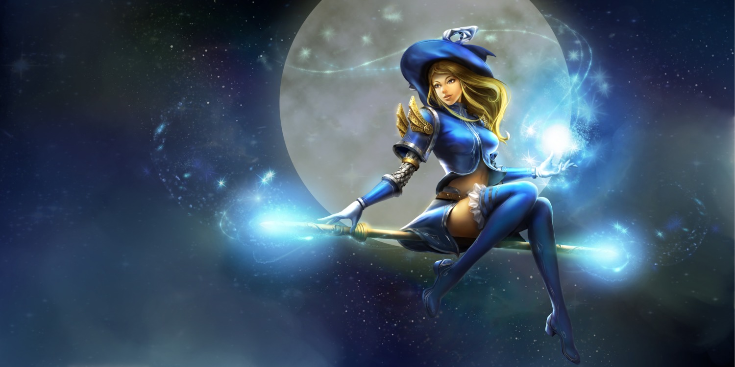 armor heels league_of_legends luxanna_crownguard tagme thighhighs weapon witch