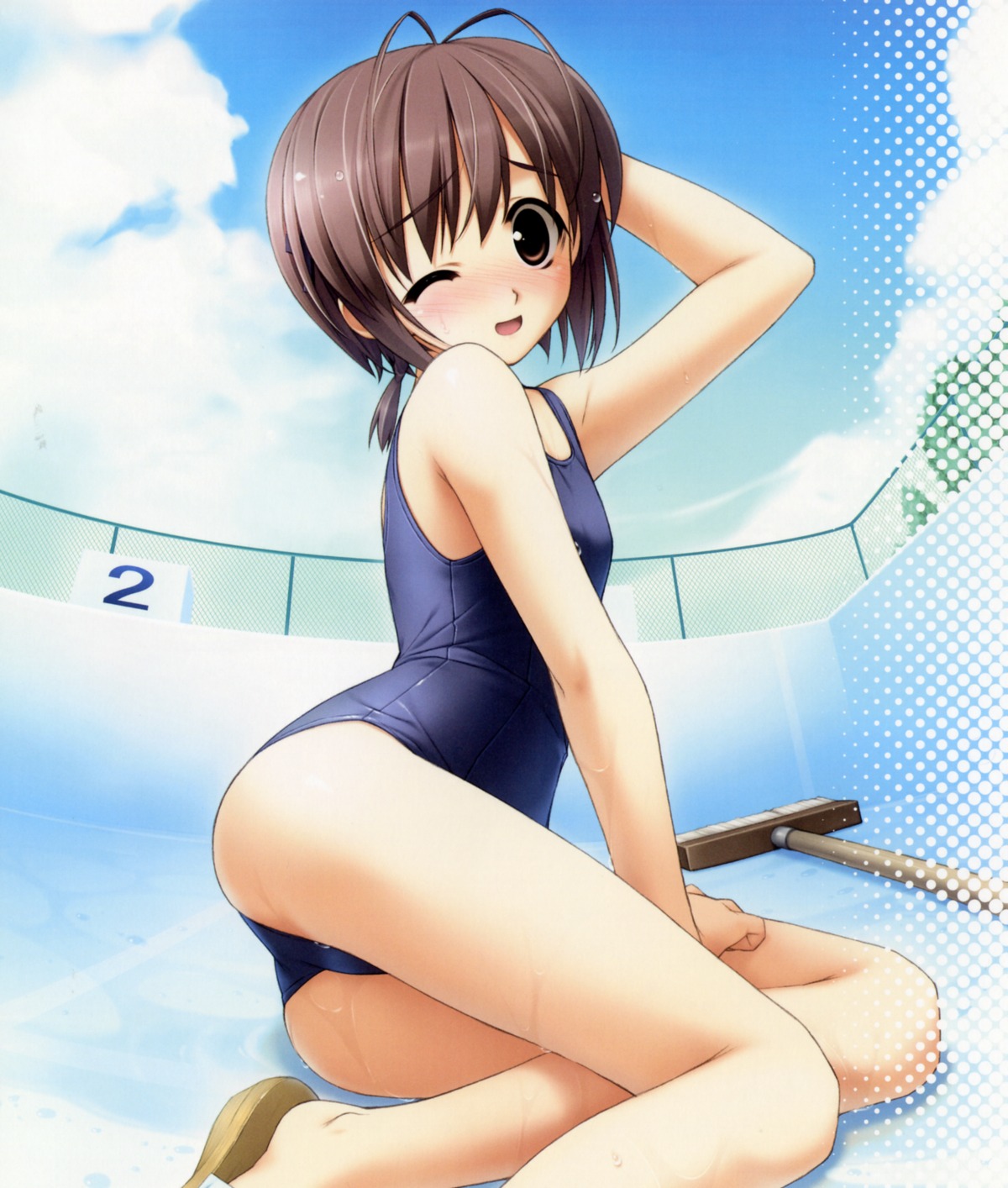 amatsume_akira bleed_through hashimoto_takashi school_swimsuit sphere swimsuits wet yosuga_no_sora