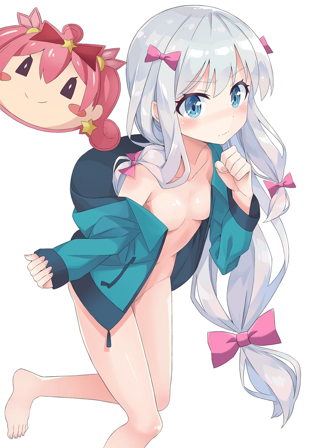 bottomless eromanga-sensei izumi_sagiri loli meruru no_bra open_shirt xuan_chu