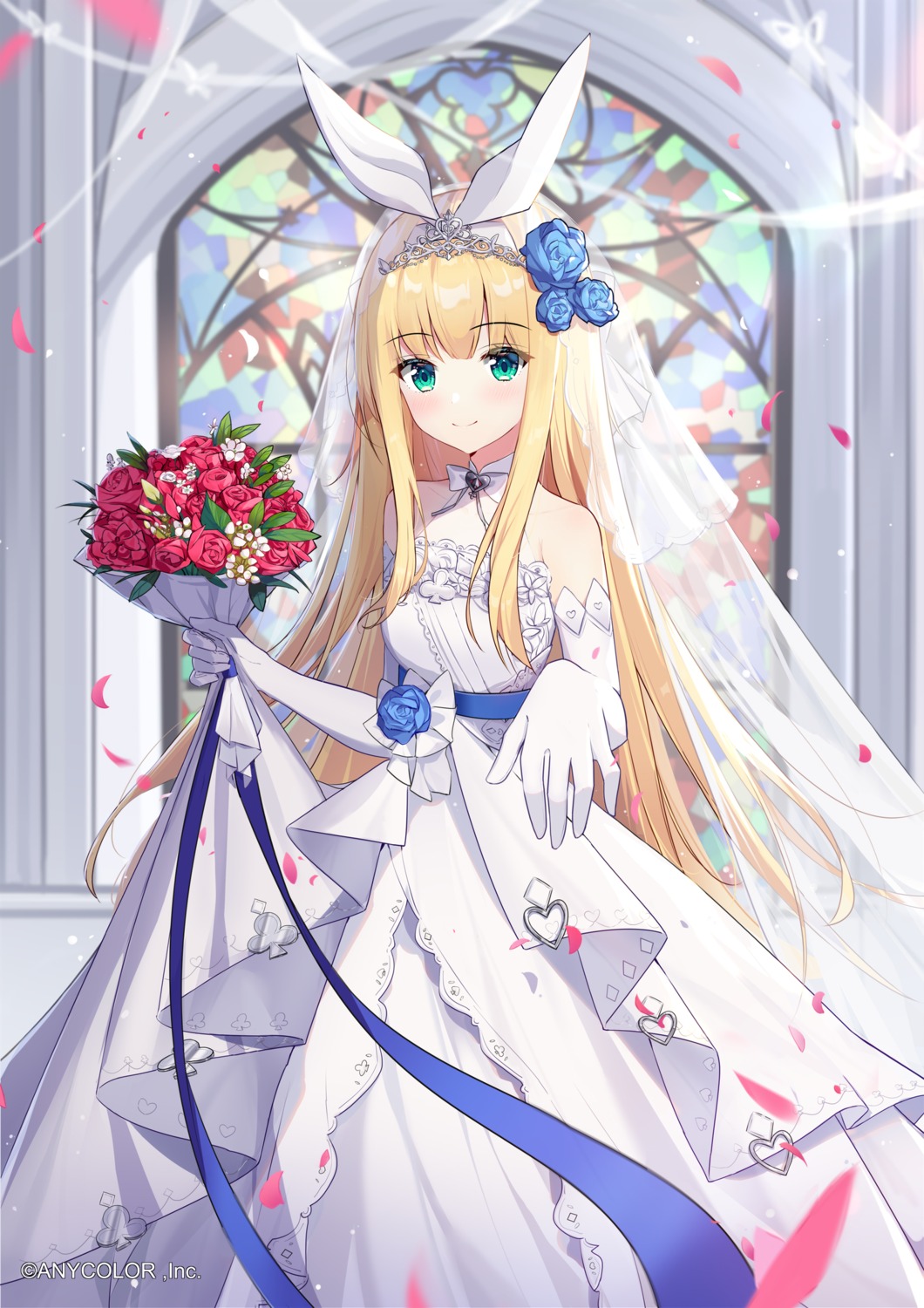 dress mononobe_alice nijisanji wedding_dress yukizawa