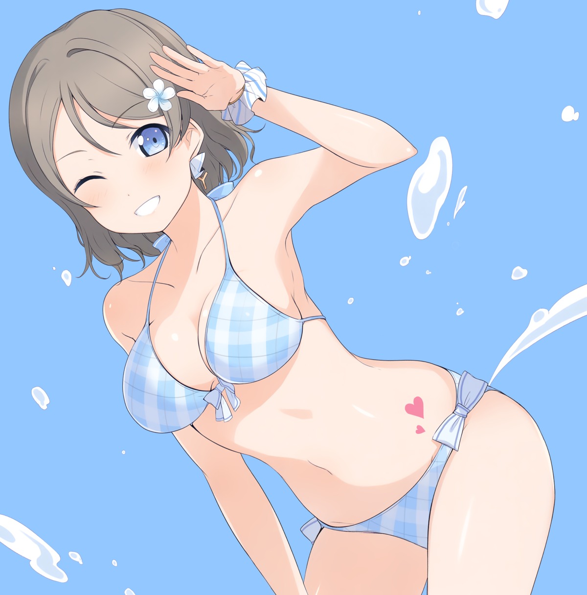 6u bikini cleavage love_live!_(series) love_live!_sunshine!! swimsuits watanabe_you