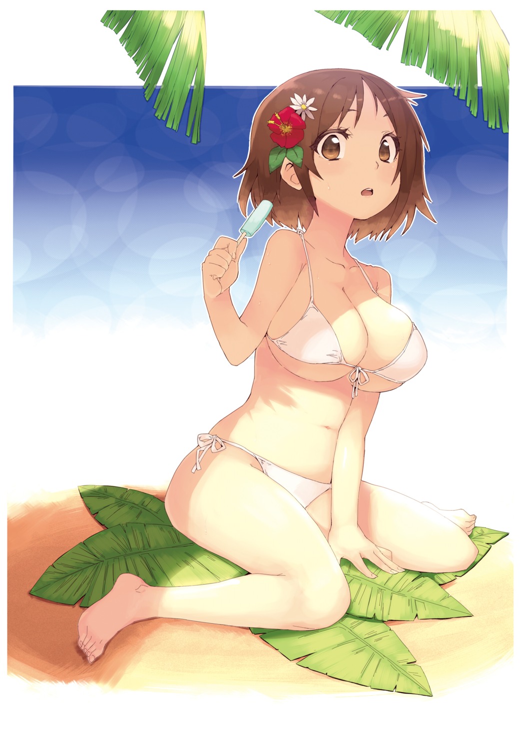 bikini cleavage hoosaku mimura_kanako swimsuits the_idolm@ster the_idolm@ster_cinderella_girls