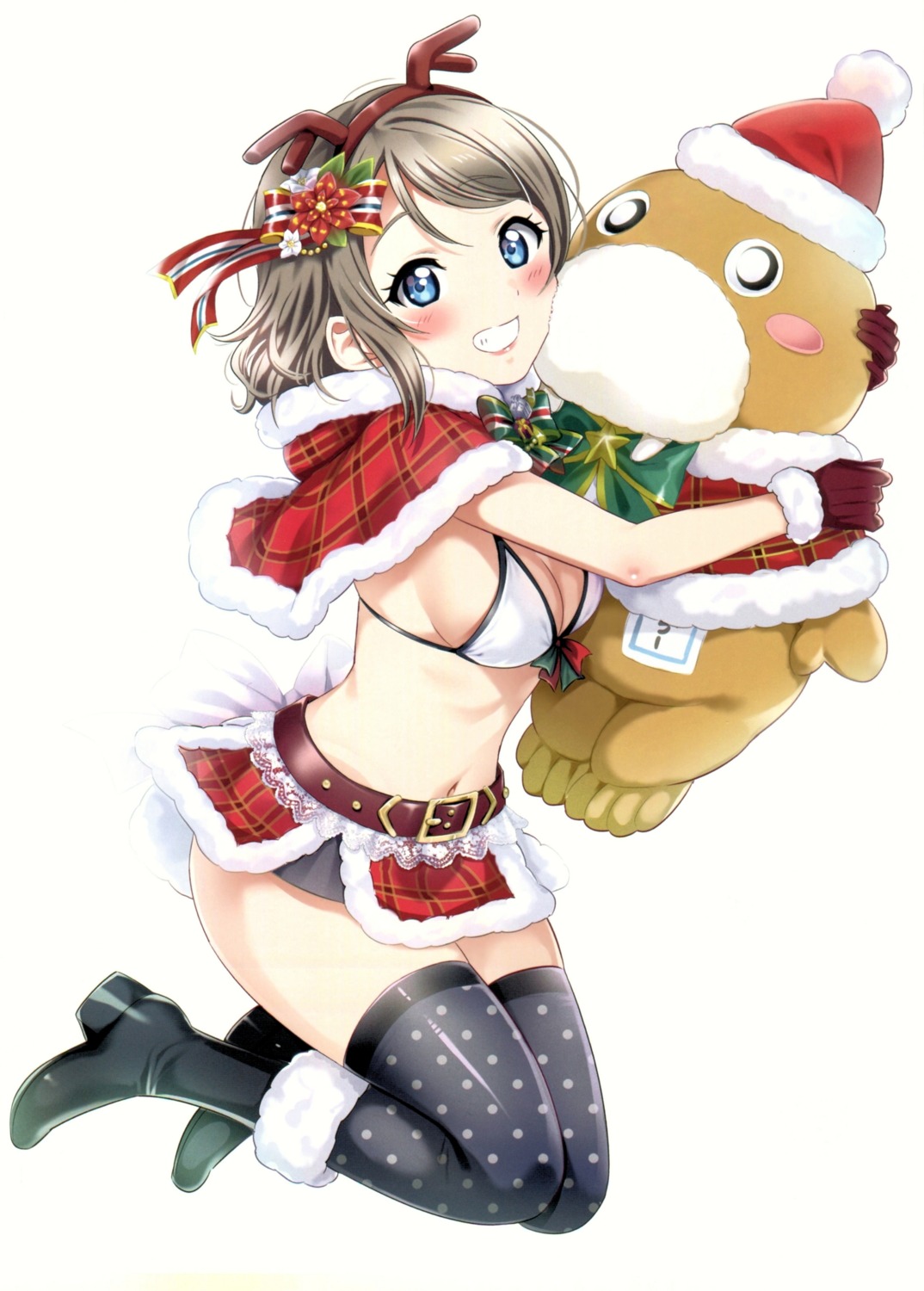 agoitei bikini_top christmas cleavage heels horns love_live!_sunshine!! sankuro swimsuits thighhighs watanabe_you