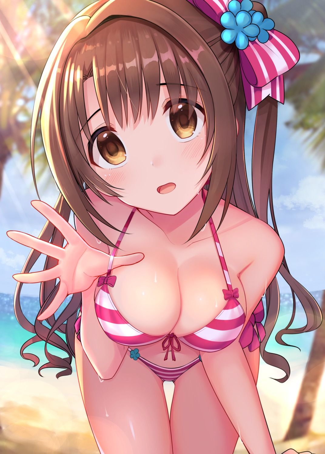 bikini cleavage shimamura_uzuki swimsuits the_idolm@ster the_idolm@ster_cinderella_girls yurin