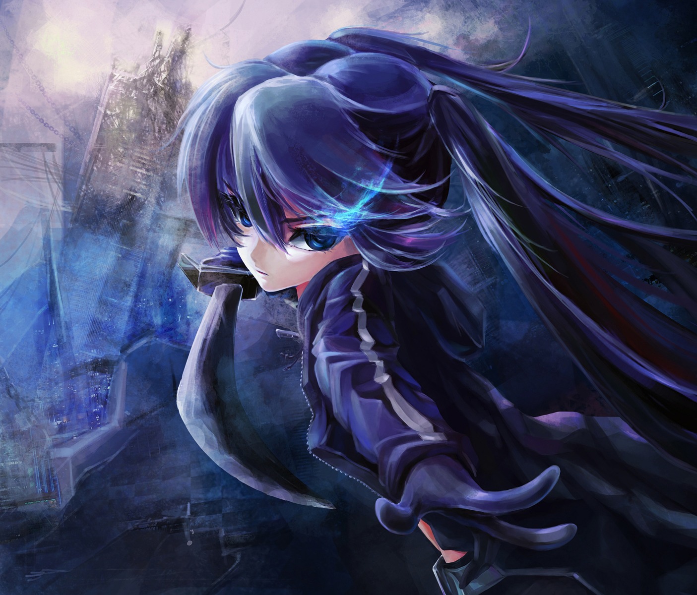 black_rock_shooter black_rock_shooter_(character) sword ushas vocaloid