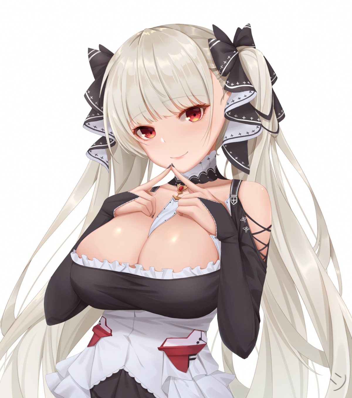 azur_lane breast_hold formidable_(azur_lane) gothic_lolita lolita_fashion wei_xiao