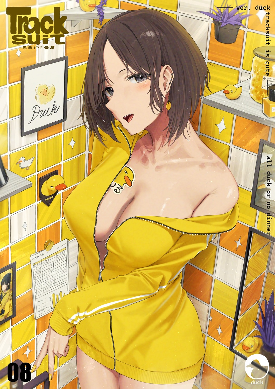 namakura_noeru no_bra open_shirt