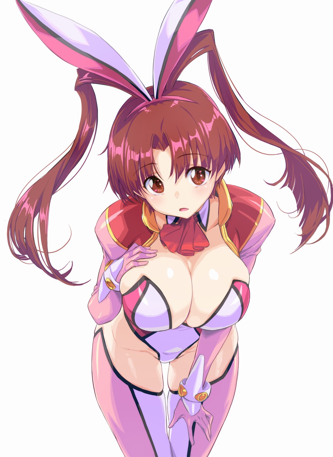 animal_ears bunny_ears bunny_girl kiyama_satoshi no_bra thighhighs utsugi_mikoto yuusha_ou_gaogaigar