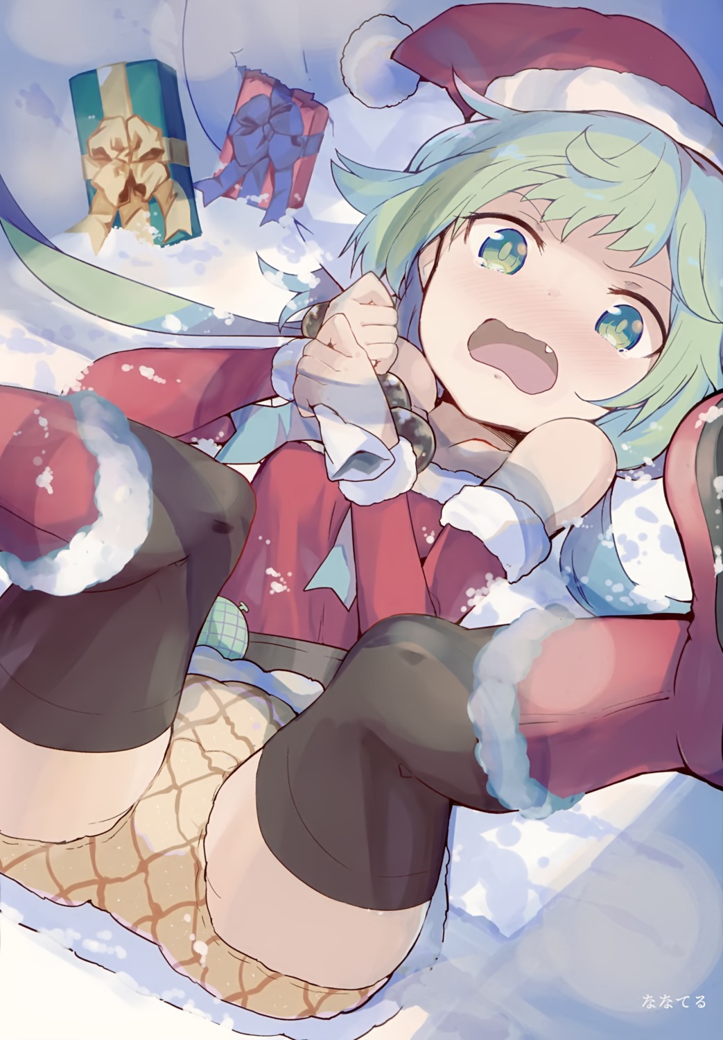 christmas dress nanateru pantsu thighhighs