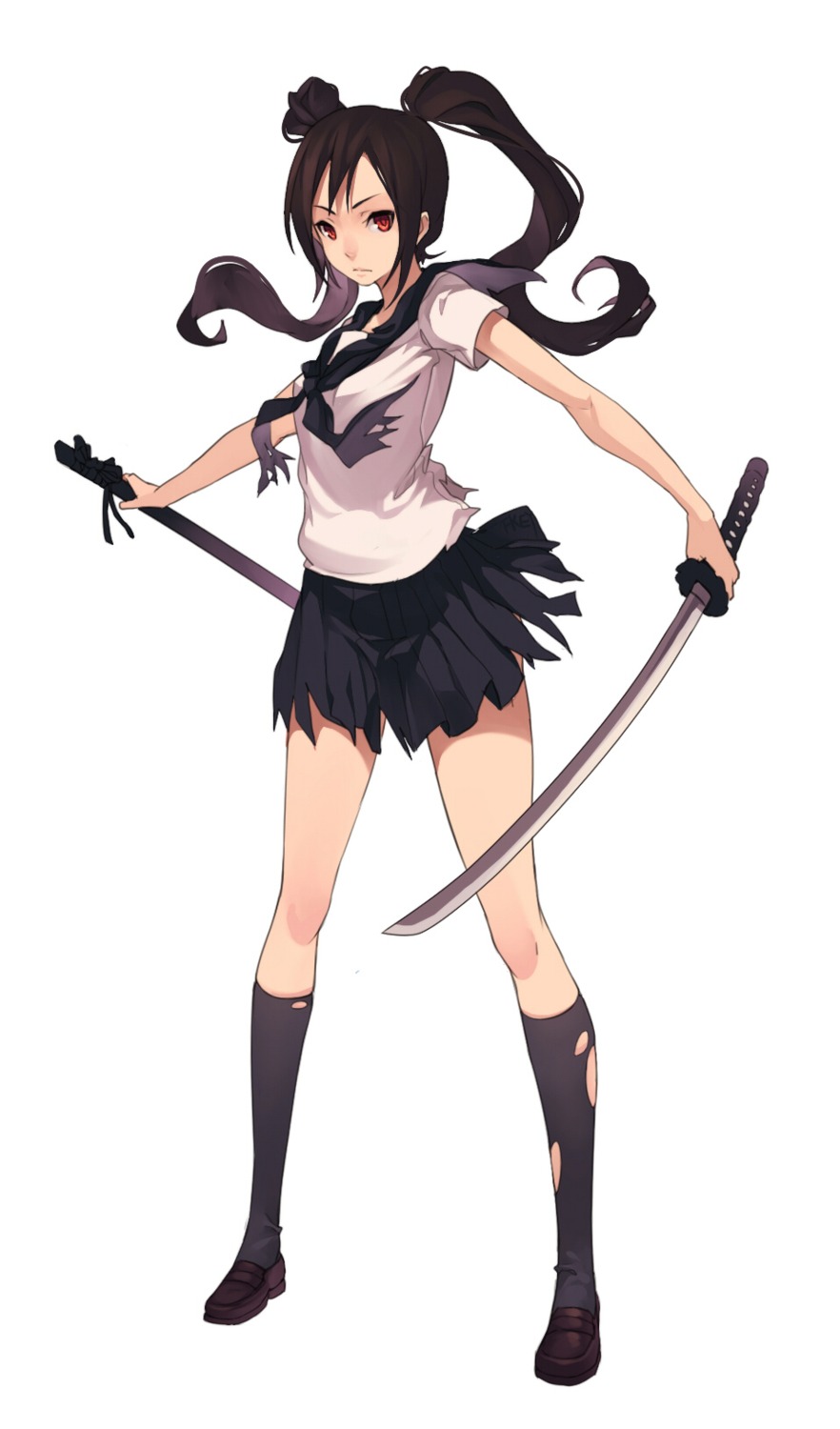 seifuku sword torn_clothes zengxianxin