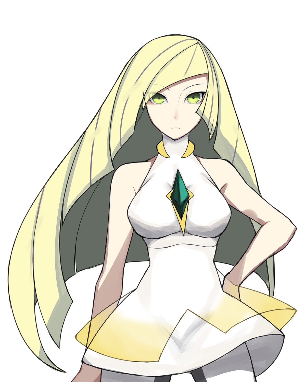 dress kyou_(pixiv10028860) lusamine_(pokemon) pantyhose pokemon pokemon_sm pokemon_usum