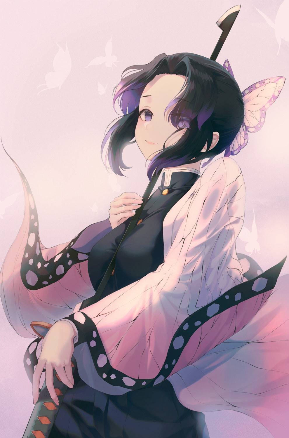 japanese_clothes kimetsu_no_yaiba kochou_shinobu sword uniform worl_a